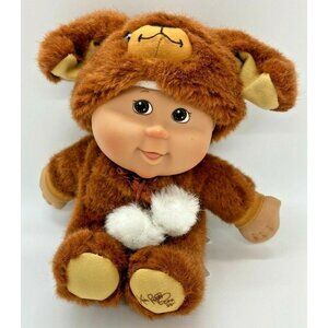 Cabbage Patch Kids Snugglies 25th Anniversary Doll Brown Puppy Dog Plastic head